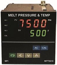 MPT9610 Dual Melt Pressure and Temperature Indicators with alarms